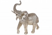 Декоративна статуетка Bon Слон 450-879, 28см, колір - сталевий