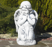 Садова фігура Ангел, що молиться на колінах Present 33x32x54.5 см ССП12092 Сірий