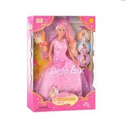 Кукла DEFA 6003 в розовом платье