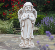 Садова фігура Ангел, що молиться стоячи Present 35x25x72 см ССП12091 Крем