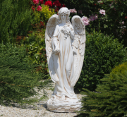 Садова фігура Ангел, що молиться Present 74х32х28 см ССП12008 Крем