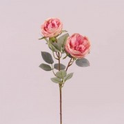 Ветка Розы Flora светло-розовая 72967