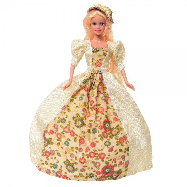 Лялька DEFA 8402-BF у кольоровій сукні