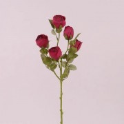 Ветка Розы Flora красная 72925