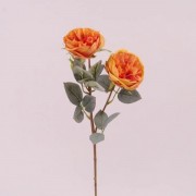 Ветка Розы Flora терракотовая 72968