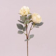 Ветка Розы Flora кремовая 72965