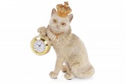 Декоративна фігура з годинником Bon Королівський кіт 419-142, 17.5см