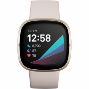 Fitbit Sense Lunar White / Soft Gold Stainless Steel