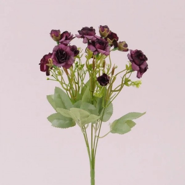 Букетик Троянд Flora темно-фіолетовий 72992
