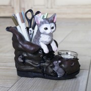 Свічник та олівець кіт у черевику Present ПП701 Кольоровий