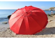 Зонт пляжный 2.5 м с пластиковыми спицами и клапаном Plast Красный