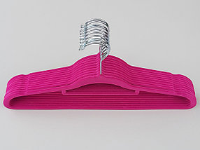 Вішалка з велюровим покриттям Універсал рожева Hoz 41,5см 10 шт MMS-R85329