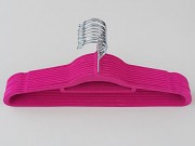 Вешалка с велюровым покрытием Универсал розовая Hoz 41,5см 10 шт MMS-R85329