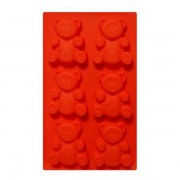 Форма силиконовая Stenson красная для кексов Барни 6 шт 17х1,9х29см MMS-MH-3015