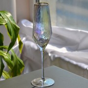 Набор бокалов под шампанское с золотым ободком Art ST124 перламутровый 300мл