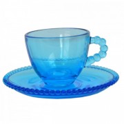 Набір чашок з блюдцями Art Leon синій VB422