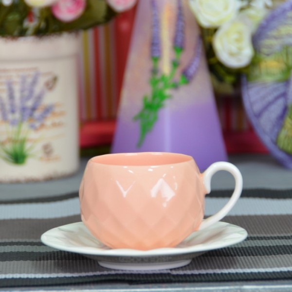 Набір фарфорових чашок із блюдцями Art Luxury S FR228