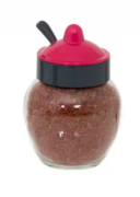 Спецовница с ложкой Herevin Spice Combine Colours MIX стекло розовая 370мл MLM-131506-560