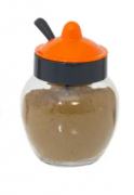 Спецовница с ложкой Herevin Spice Combine Colours MIX стекло оранжевая 370мл MLM-131506-560