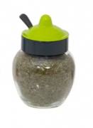Спецовница с ложкой Herevin Spice Combine Colours MIX стекло зеленая 370мл MLM-131506-560