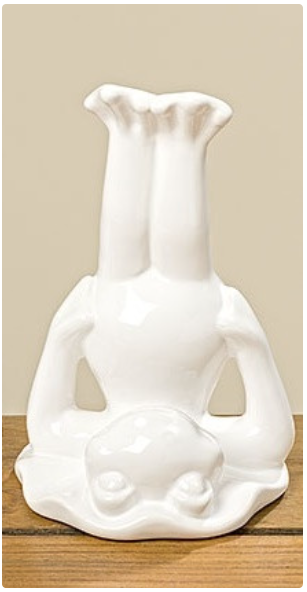 Статуетка Present жаба Чарльз біла кераміка h15см 7053600