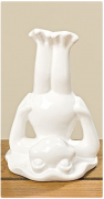 Статуетка Present жаба Чарльз біла кераміка h15см 7053600