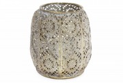 Декоративний металевий свічник Bon 589-134 зі скляною колбою 12.5см