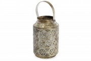 Декоративний металевий свічник Bon 589-127 зі скляною колбою 19.5см