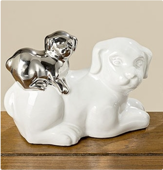 Статуэтка Present собачка Фелиция цветная белая керамика h11см 1004812