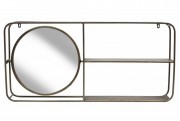 Полка металлическая настенная с зеркалом Bon 589-218, 92*43см
