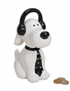 Копилка Present собака в наушниках керамика белая 9X16X20 см 10012848