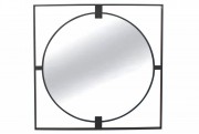 Зеркало настенное Bon Тесо TY1-205 в металлической раме, 90см, цвет - чёрный