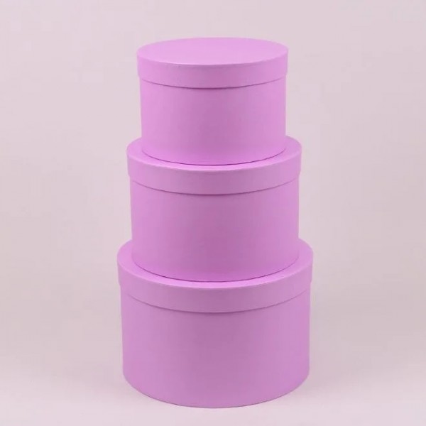 Комплект фиолетовых коробок для цветов Flora 3 шт. 38226
