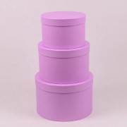 Комплект фиолетовых коробок для цветов Flora 3 шт. 38226