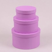 Комплект фиолетовых коробок для цветов Flora 3 шт. 38250