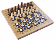 Игровой набор Present 3в1 нарды, шахматы и шашки (34х34 см) 3517B