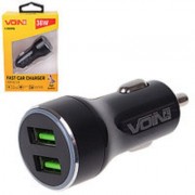 Автомобільний зарядний пристрій VOIN 36Вт 2USB QC3.0 12/24В MVT-00000048989