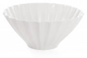 Набір хвилястих фарфорових салатників Bon 988-131 (2 шт.), 700мл, колір - білий