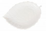 Набор блюд фарфоровых сервировочных Bon Лист 988-187 (4 шт.), 24.5см, цвет - белый