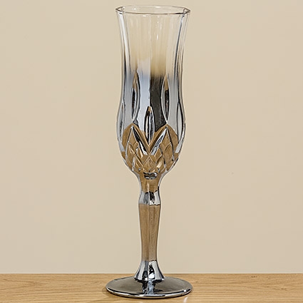 Бокал для шампанского Медисон стекло h21см Present 1008754 серебряный