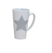 Кружка Звезда керамика 15см, 400мл Present 10016892 Серый