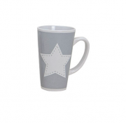Кружка Звезда керамика 15см, 400мл Present 10016892 Серый