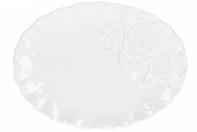 Набор блюд керамических сервировочных овальных Bon Аэлита 545-477 (3 шт.), цвет - белый, 36см