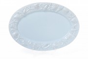 Набор блюд керамических овальных Bon Морские мотивы 545-357, 34см, цвет - светло-голубой, 3 шт