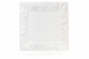 Набор блюд керамических квадратных Bon Морские мотивы 545-374, 26см, цвет - белый, 3 шт