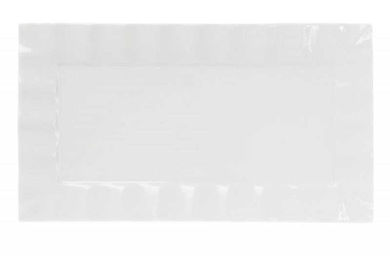 Набор тарелок для суши прямоугольные Bon 988-104, 30см, цвет - белый, 4 шт