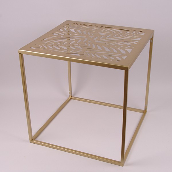 Столик металлический Flora квадратный золотой 45 х 45 см. 30082