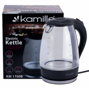 Чайник электрический Kamille 1.7л с синей LED подсветкой KM-1700B