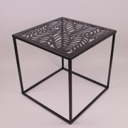 Столик металевий Flora квадратний чорний 45 х 45 см. 35580