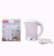 Чайник електричний Kamille 0.6л пластиковий (білий/матовий з чашками та ложками) KM-1718A